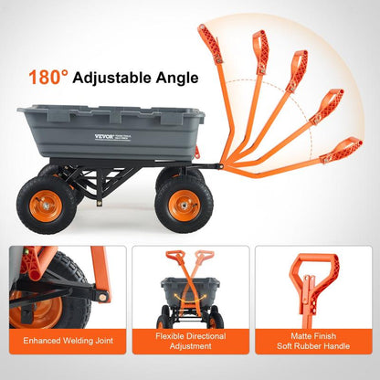 LEROSSA Poly Garden Dump Cart